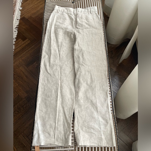 Reformation Alex Linen Pant in Oatmeal - Picture 5 of 10